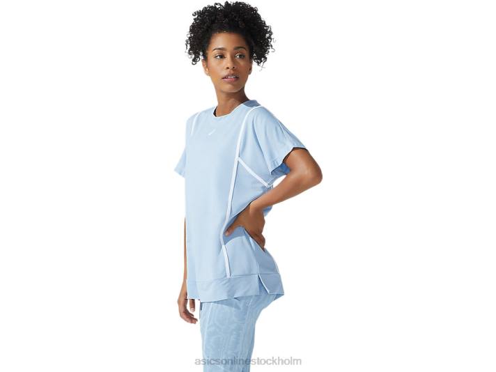 Asics ny stark 92 kortärmad topp kvinnor D6D03753 dimma/briljant vit