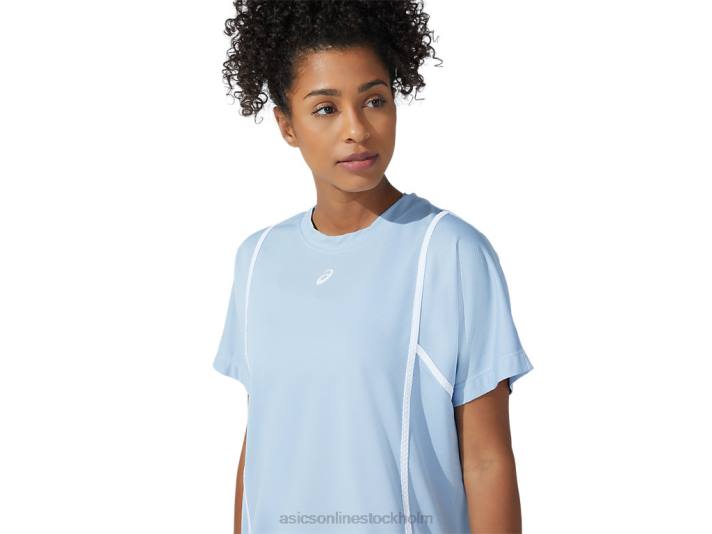 Asics ny stark 92 kortärmad topp kvinnor D6D03753 dimma/briljant vit
