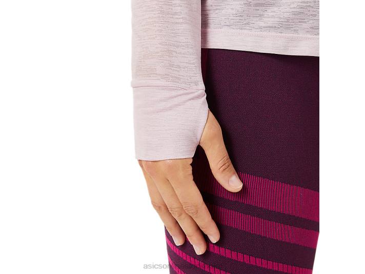 Asics öppen rygg långärmad topp kvinnor D6D03382 steg knappt