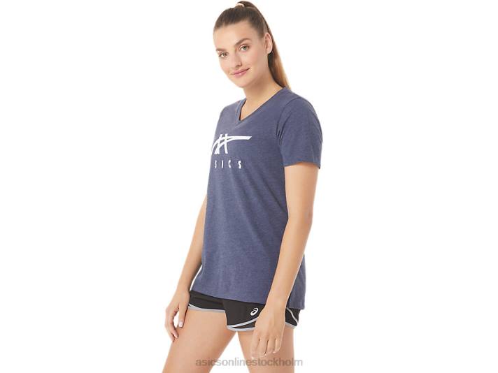 Asics ränder v-ringad kvinnor D6D02972 ärftljung