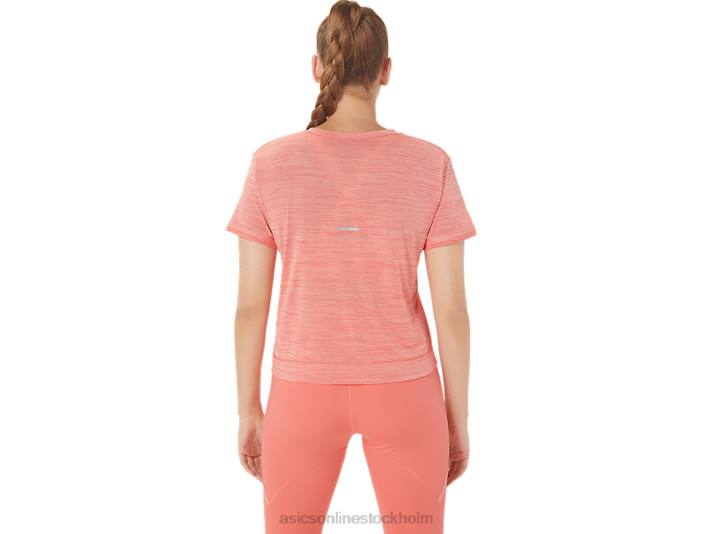 Asics race crop top kvinnor D6D02238 papaya/guava