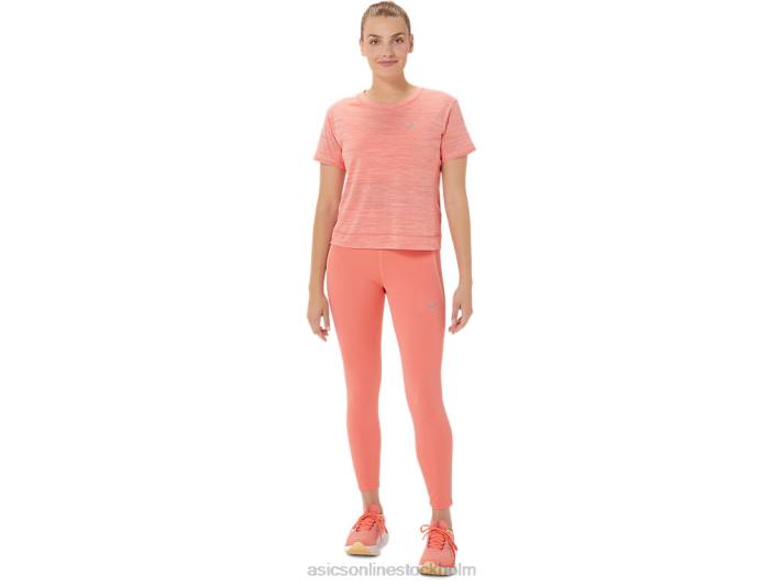 Asics race crop top kvinnor D6D02238 papaya/guava