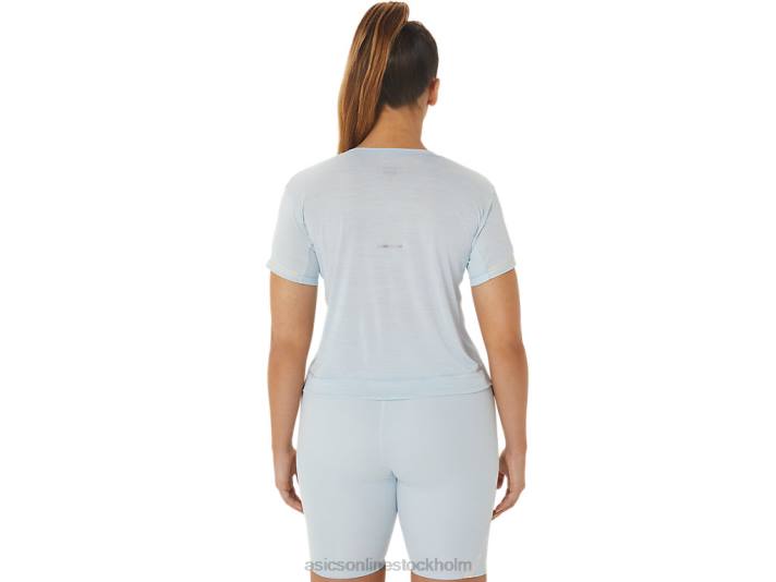 Asics race crop top kvinnor D6D02245 himmel/grädde