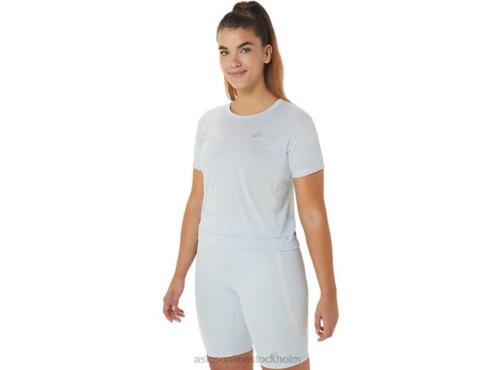 Asics race crop top kvinnor D6D02245 himmel/grädde