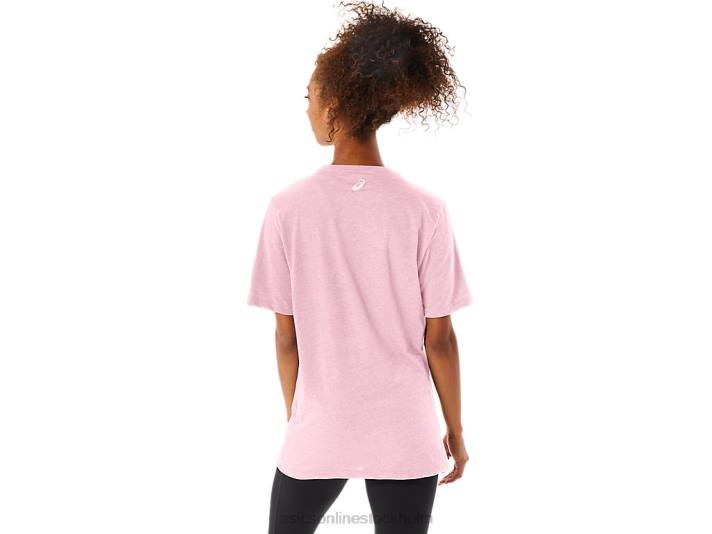 Asics randig kortärmad t-shirt kvinnor D6D073 rosa salt