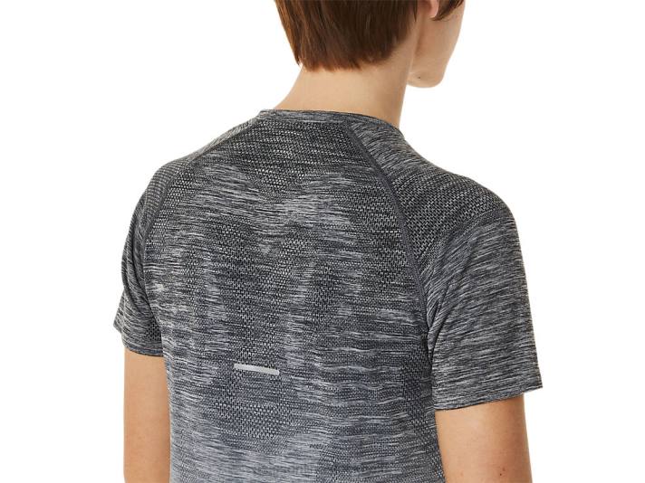 Asics sömlös kortärmad topp kvinnor D6D03006 bärargrå/glaciärgrå