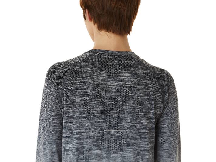 Asics sömlös långärmad topp kvinnor D6D02988 bärargrå/glaciärgrå