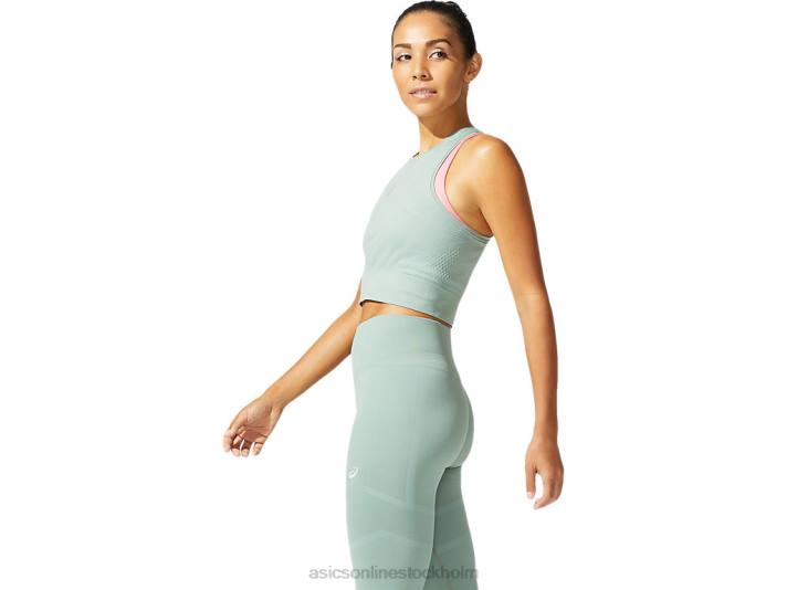 Asics sömlös topp kvinnor D6D03974 skiffergrå