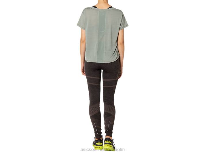 Asics sakura kortärmad crop top kvinnor D6D03977 skiffergrå
