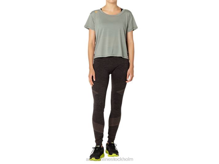 Asics sakura kortärmad crop top kvinnor D6D03977 skiffergrå