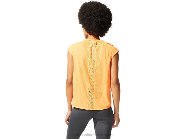 Asics sf ventilera crop top kvinnor D6D03937 sol persika