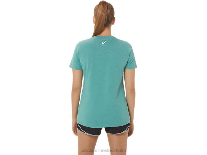 Asics solros slogan v-ringad kvinnor D6D02814 salvia ljung