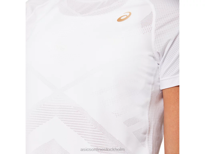 Asics tennis kortärmad t-shirt kvinnor D6D04194 lysande vit