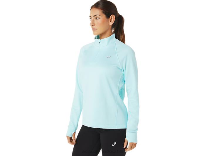 Asics termopolis 1/4 dragkedja kvinnor D6D03039 klarblå ljung