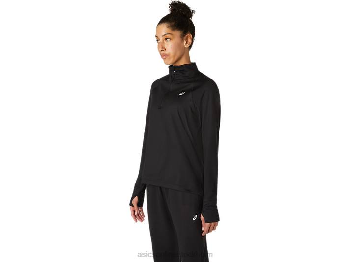 Asics termopolis halv dragkedja kvinnor D6D03618 prestanda svart