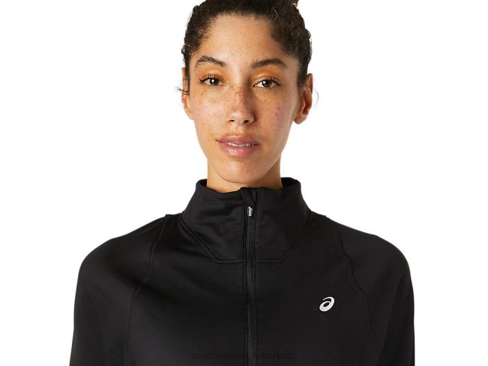 Asics termopolis halv dragkedja kvinnor D6D03618 prestanda svart