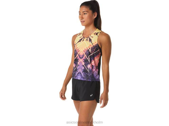 Asics maraton tank kvinnor D6D02316 ljusorange/orange pop/ametist