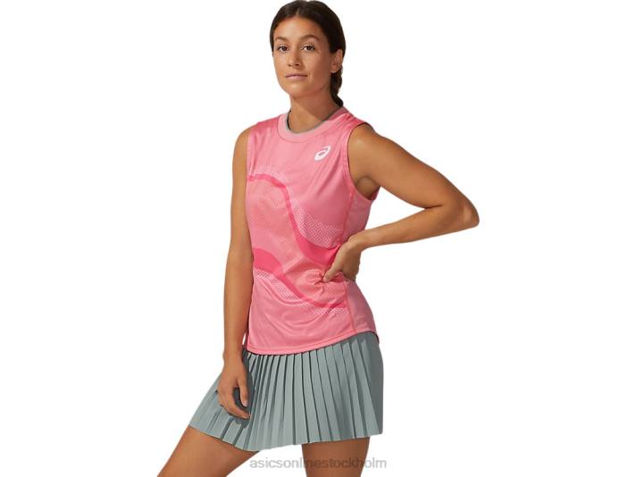 Asics matcha grafisk tank kvinnor D6D03933 persika kronblad