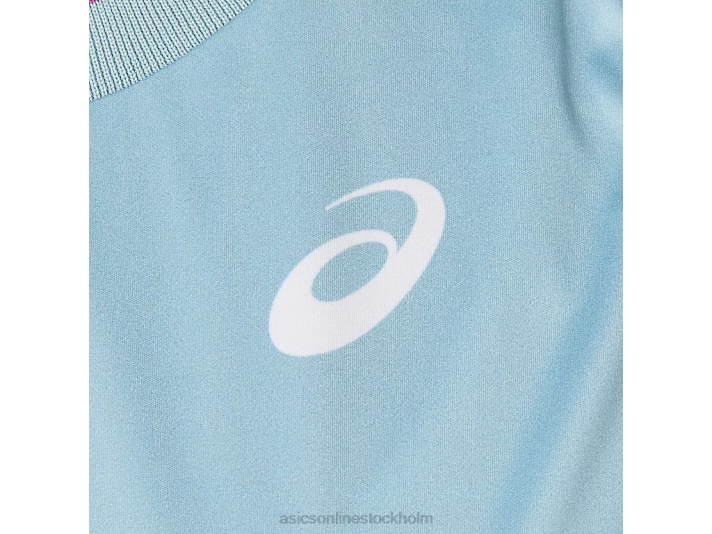 Asics matcha grafisk tank kvinnor D6D04045 rök blå