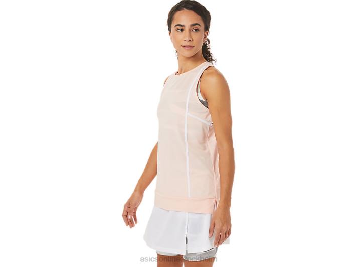 Asics ny stark 92 tank kvinnor D6D03285 bris/briljant vit