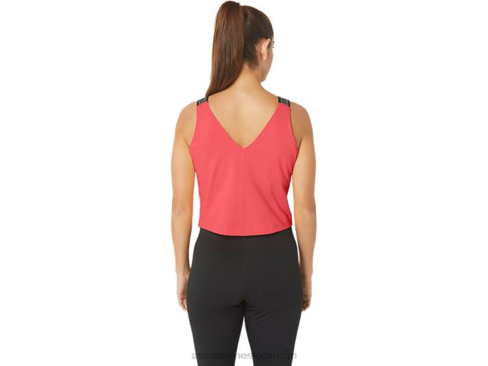 Asics passa sana cropped tank kvinnor D6D02279 flammande korall