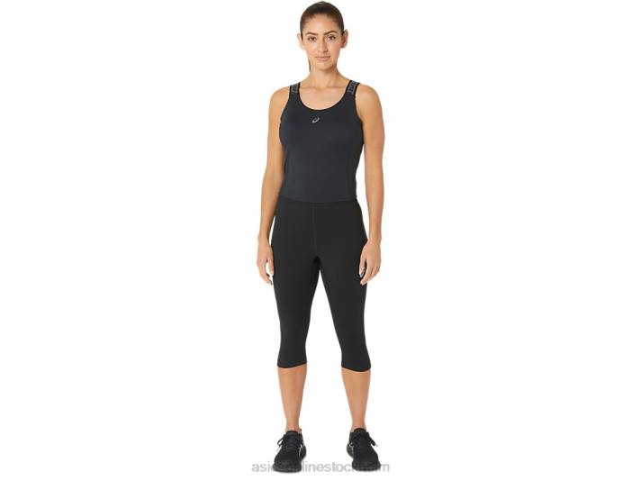 Asics passa sana cropped tank kvinnor D6D02357 prestanda svart