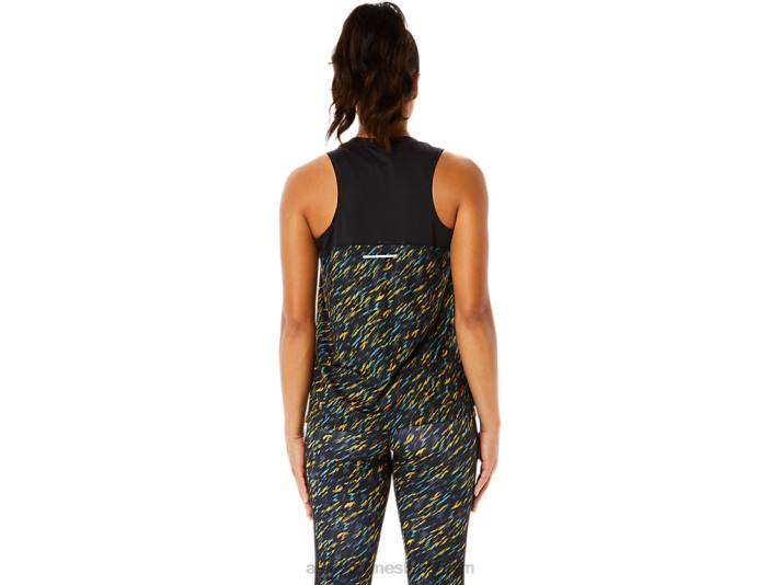 Asics pr lyte kör tank kvinnor D6D03386 nattskugga/salviatryck