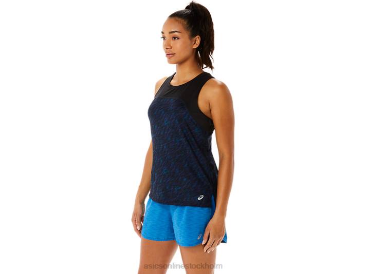Asics pr lyte kör tank kvinnor D6D03486 nattskugga/lake drive print