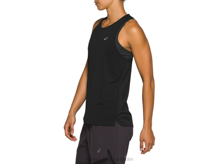 Asics race ärmlös kvinnor D6D04184 prestanda svart