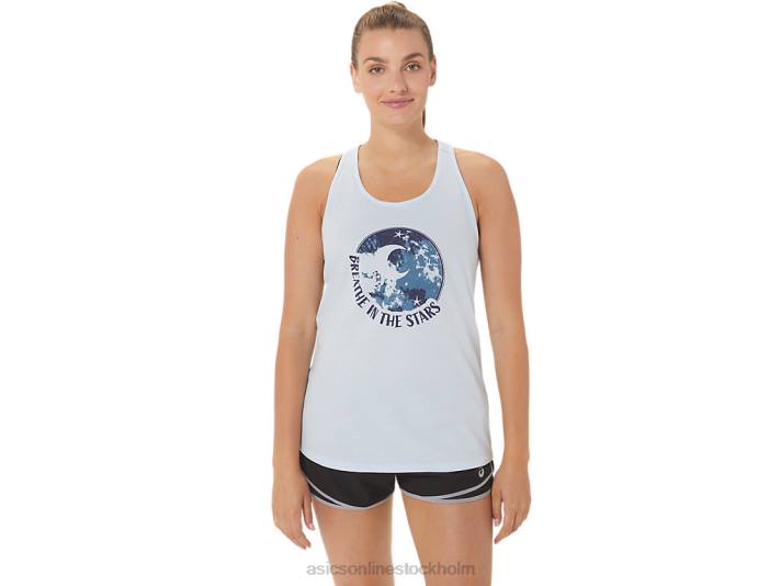 Asics slappna av och andas racerback kvinnor D6D03014 mjuk himmel