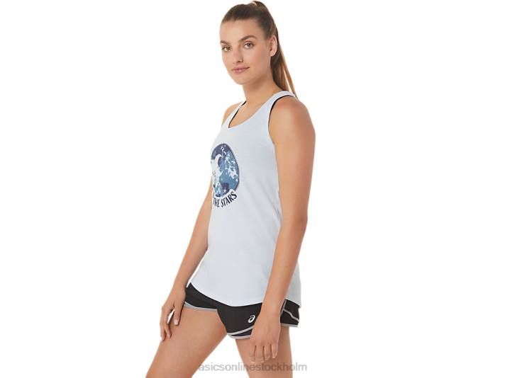 Asics slappna av och andas racerback kvinnor D6D03014 mjuk himmel