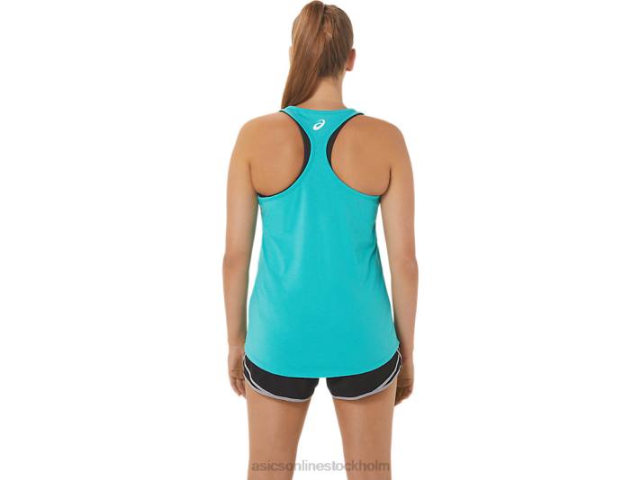 Asics springa runt solen racerback kvinnor D6D03013 havsglas