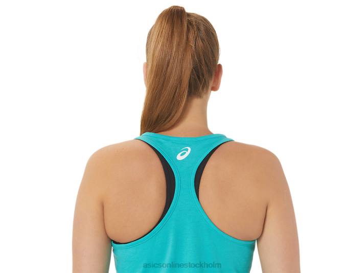 Asics springa runt solen racerback kvinnor D6D03013 havsglas