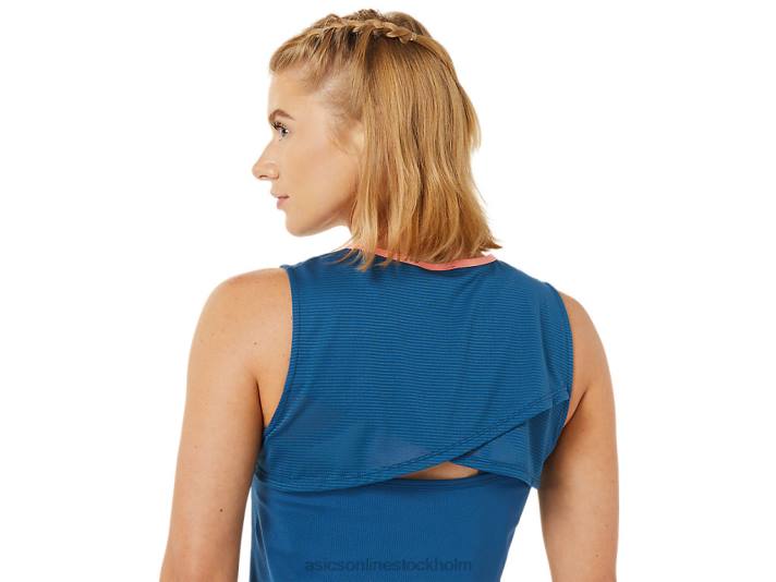 Asics tändstickstank kvinnor D6D03495 oasisgrön/ljus indigo