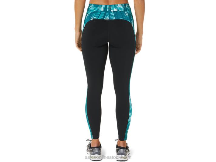 Asics 7/8 prestandatight kvinnor D6D03081 black/tie dye sammetsfuru