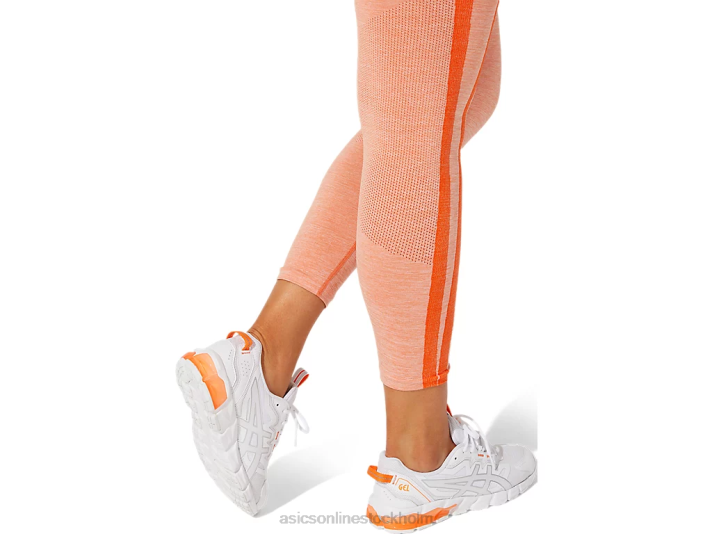 Asics beskuren logotyp sömlös tight kvinnor D6D03940 ringblomma apelsin/sol persika