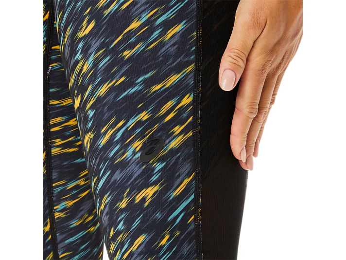 Asics kate pocket capri kvinnor D6D03400 nattskugga/salviatryck