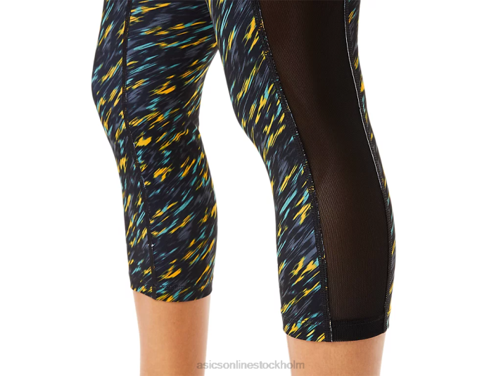 Asics kate pocket capri kvinnor D6D03400 nattskugga/salviatryck