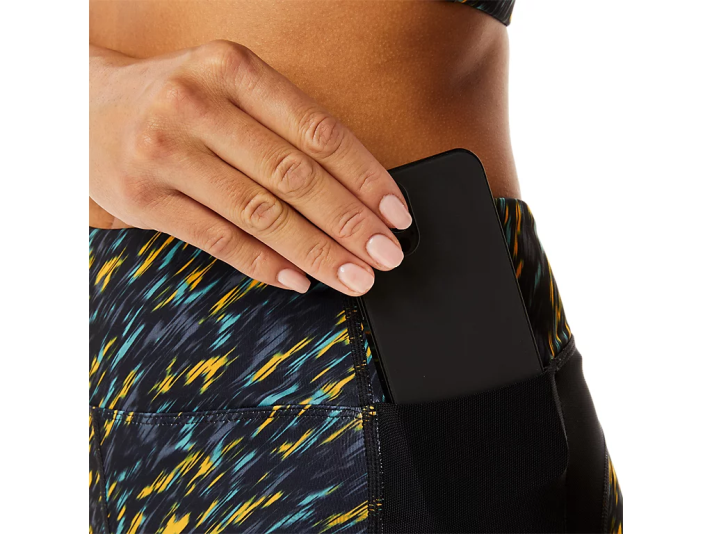 Asics kate pocket capri kvinnor D6D03400 nattskugga/salviatryck