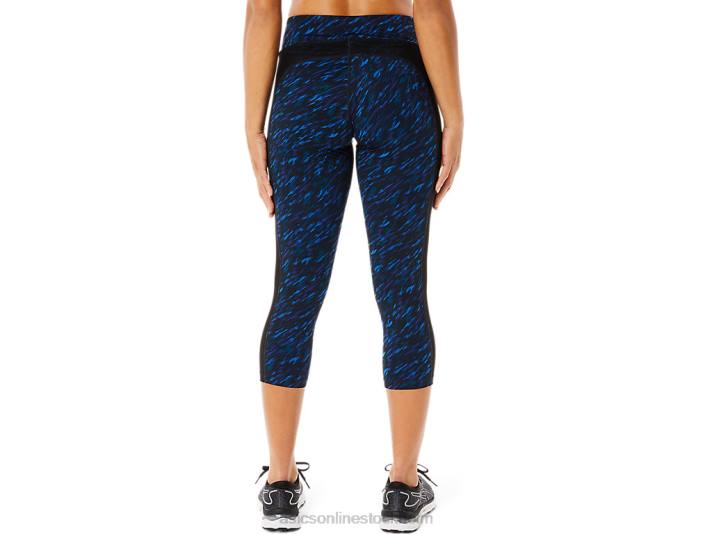 Asics kate pocket capri kvinnor D6D03516 nattskugga/lake drive print