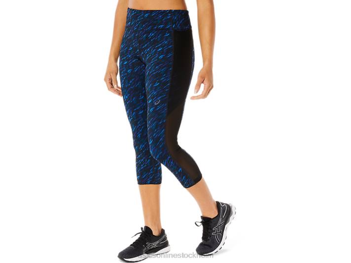 Asics kate pocket capri kvinnor D6D03516 nattskugga/lake drive print