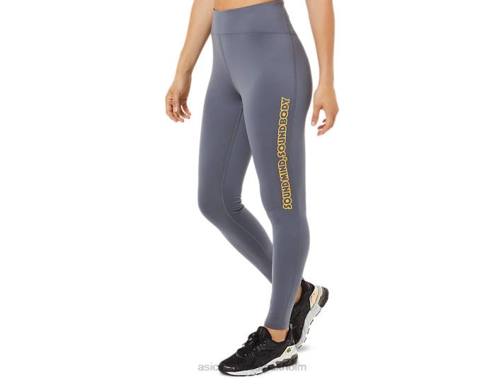 Asics logotyp grafik tight kvinnor D6D03375 metropol
