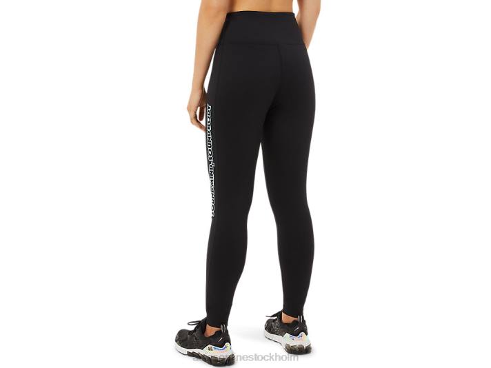 Asics logotyp grafik tight kvinnor D6D03384 prestanda svart