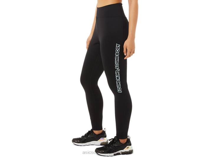 Asics logotyp grafik tight kvinnor D6D03384 prestanda svart