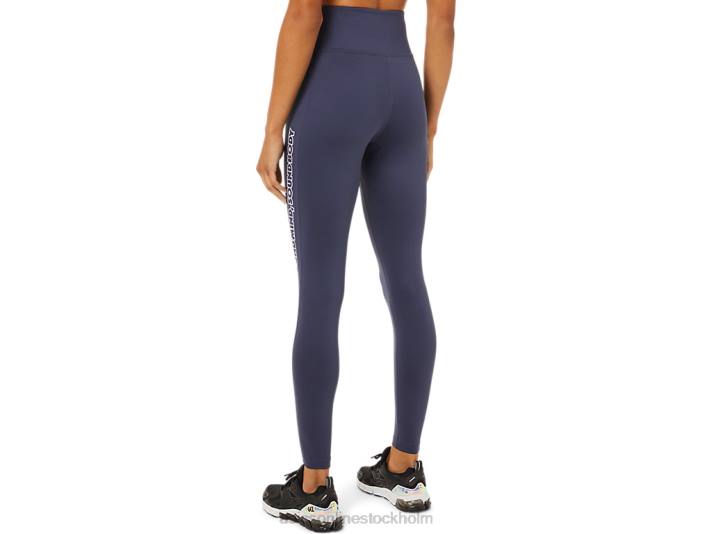 Asics logotyp grafik tight kvinnor D6D03392 indigo dimma