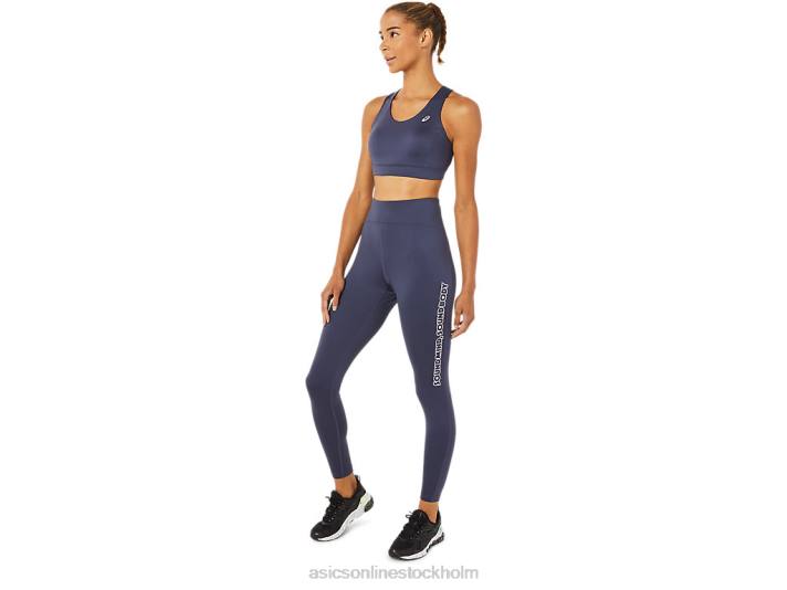 Asics logotyp grafik tight kvinnor D6D03392 indigo dimma