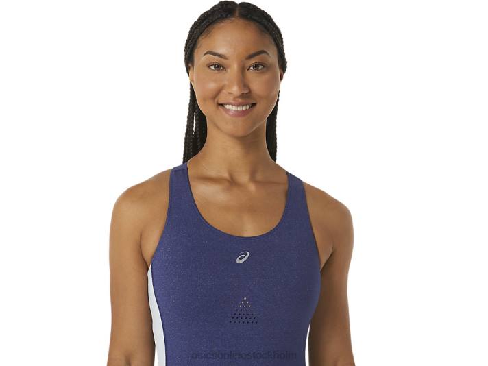 Asics nagino kör unitard kvinnor D6D02246 indigoblå ljung/himmel