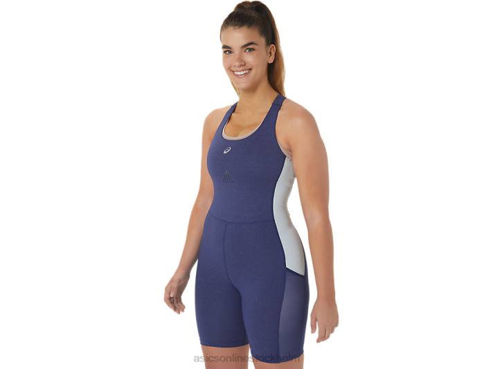 Asics nagino kör unitard kvinnor D6D02246 indigoblå ljung/himmel