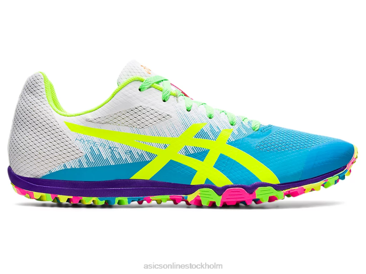 Asics hyper xc 2 kvinnor D6D01665 digital aqua/säkerhetsgul