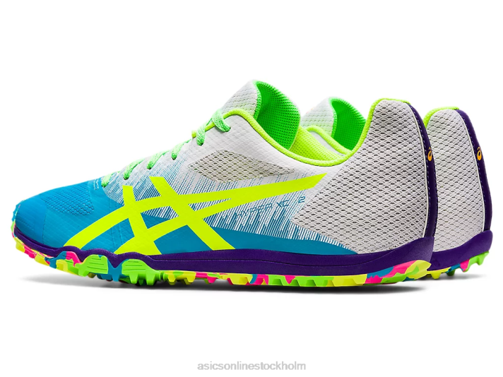 Asics hyper xc 2 kvinnor D6D01665 digital aqua/säkerhetsgul
